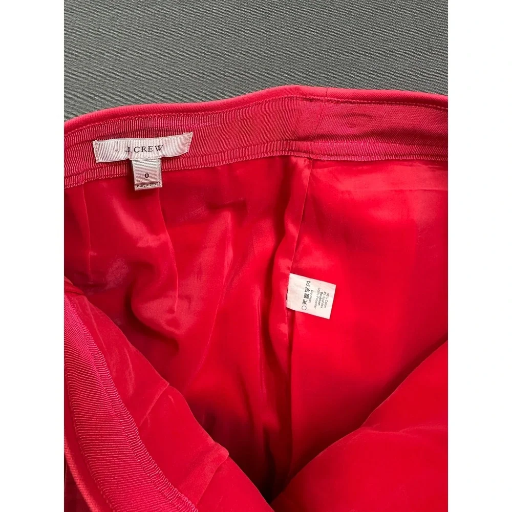 J Crew Red Nautical Sailor Mini Skirt Gold Anchor Button Twill Preppy Skirt Sz 0